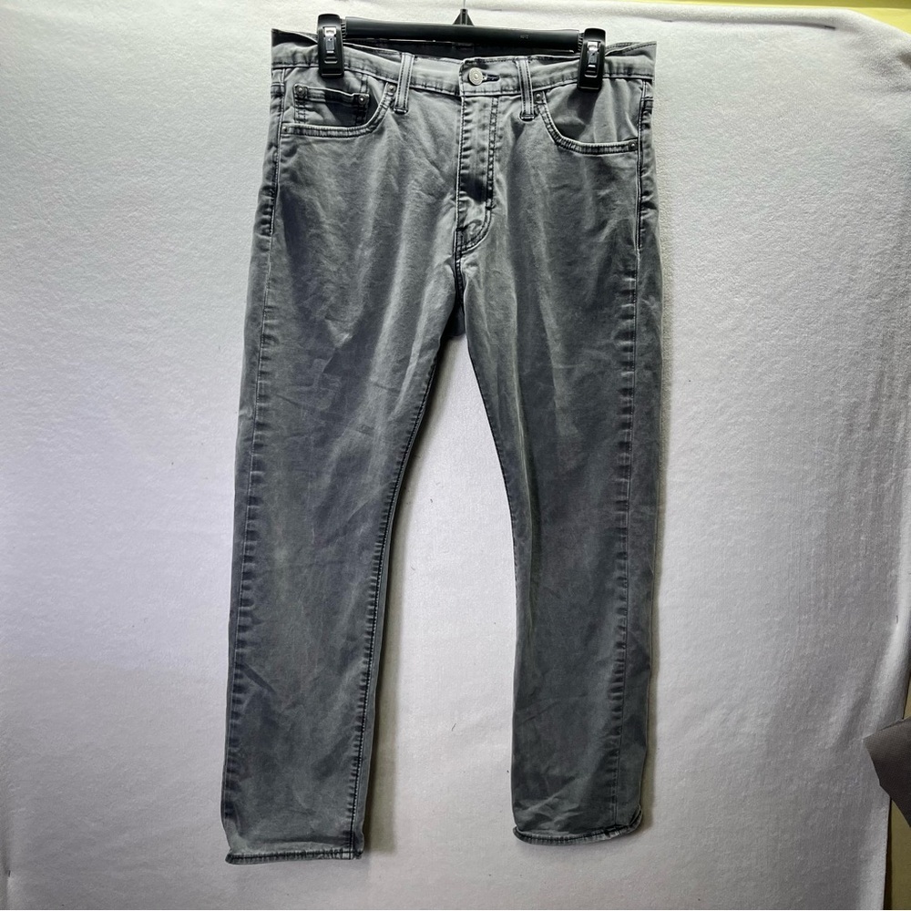 Levi’s 513‎ Slim Straight Jeans Men’s 32/30 Gray Denim Stretch Pants Comfy 2712